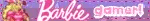 Button gif with barbie gamer written